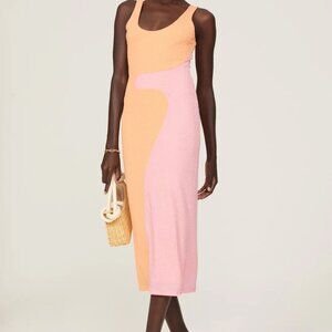 Coloblock Midi Dress, XS